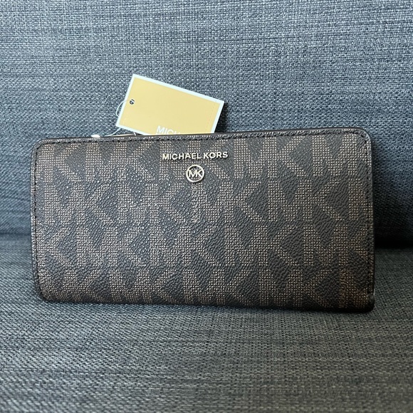 NWT MICHAEL KORS JET SET CHARM LARGE TOP ZIP CONTINENTAL WALLET CASE - Picture 2 of 11